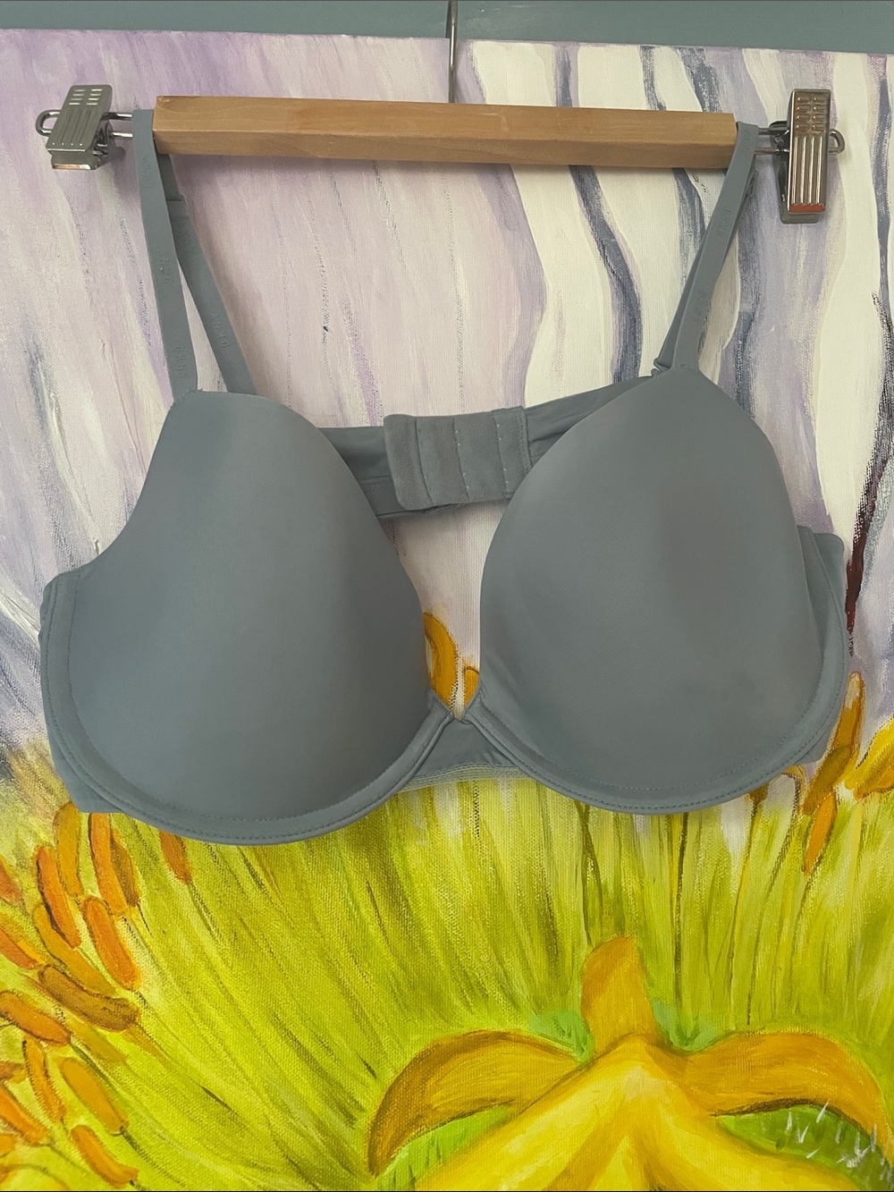 DKNYC Smooth Underwire T-Shirt Bra — Gray
